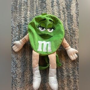 🌺🛍️Rare Green M&M Character Backpack 🎉🌺